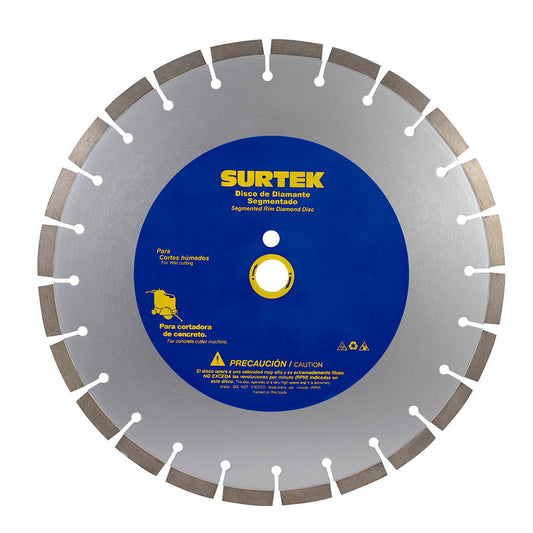 Disco de diamante para cortadora de concreto, 14" Surtek