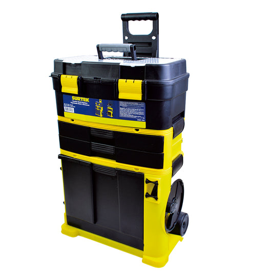 Organizador plástico móvil 12" x 19" 3 secciones Surtek