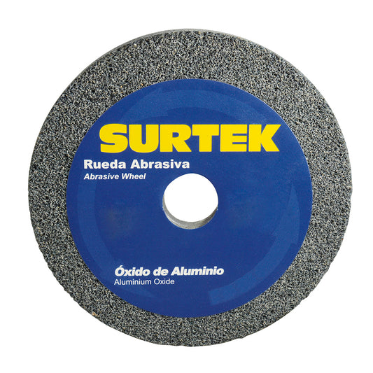 Rueda abrasiva de óxido de aluminio grano 60, 6" x 1" Surtek