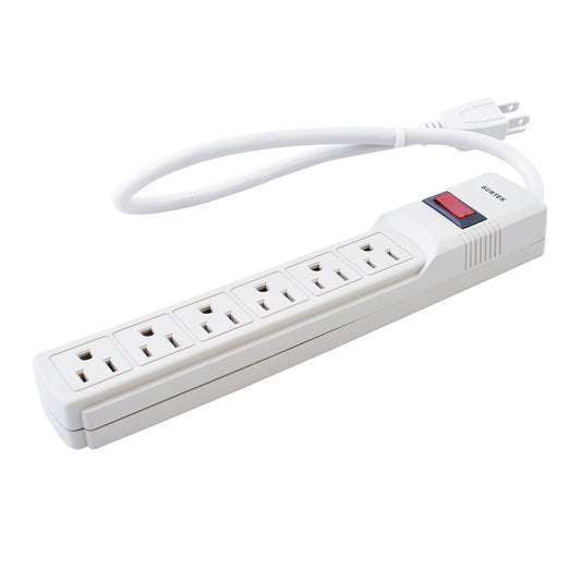 Supresor de picos 6 entradas cable 270 J, de 45 cm Surtek