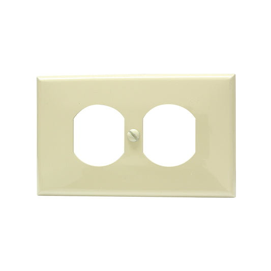 Placa doble plástica , línea estándar, color marfil Surtek