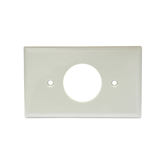 Placa sencilla plástica , línea estándar, color marfil Surtek