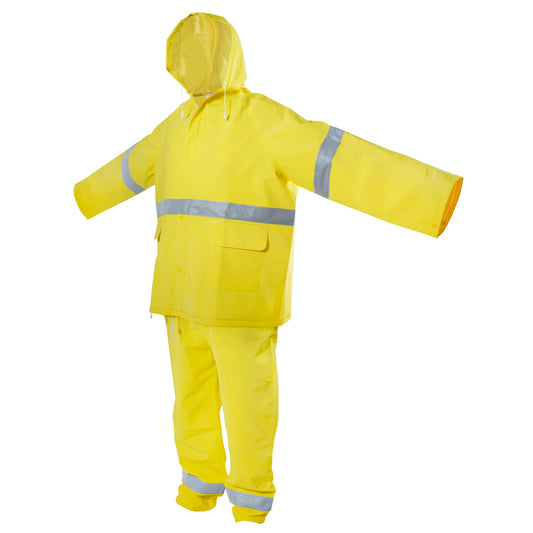 Traje impermeable con cintas reflejantes M, 2 piezas Surtek
