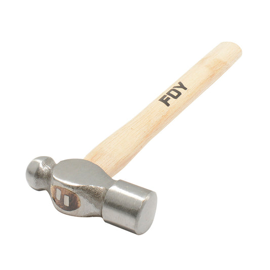 Martillo pulido de bola con mango de madera de 12", 8 oz Foy