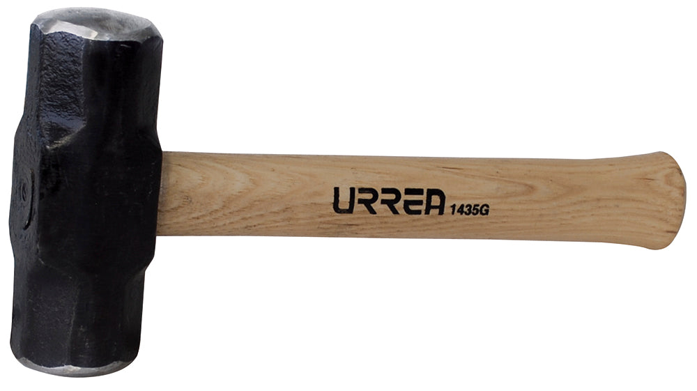 Marro octagonal cabeza maquinada con mango de madera de 12", 4 lb Urrea