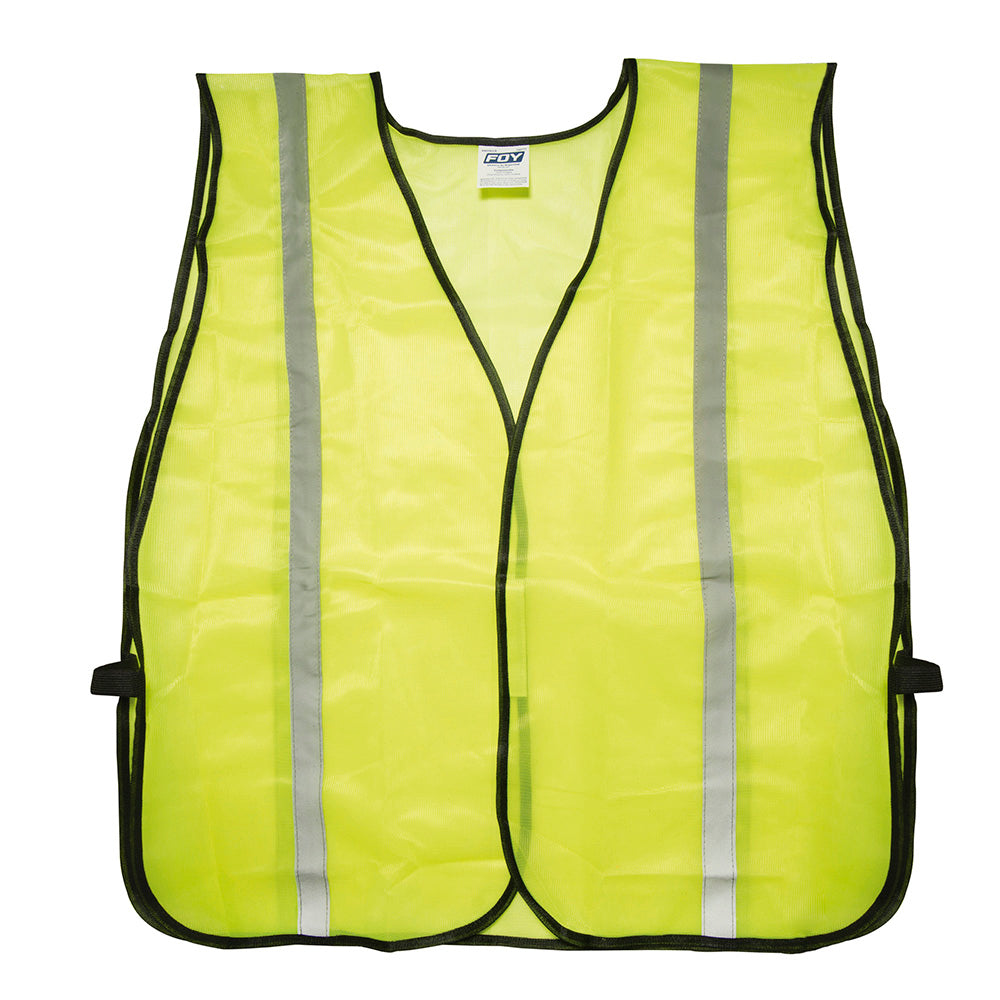Chaleco de seguridad de malla de poliéster de alta visibilidad amarillo unitalla Foy