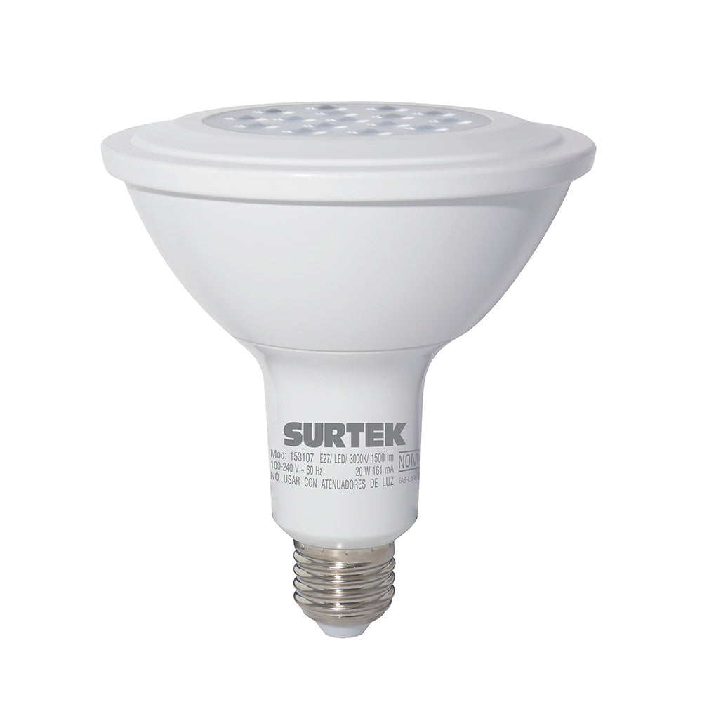 Lámpara de LED tipo PAR38, 20 W luz cálida Surtek