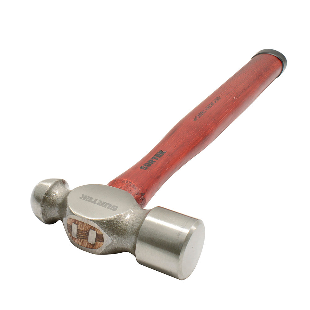 Martillo de bola pulido con mango de madera de 13", 16 oz Surtek