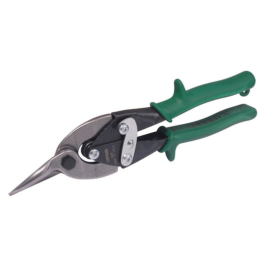 Tijera para hojalatero tipo aviación derecha con mango rubber grip, 10" Urrea
