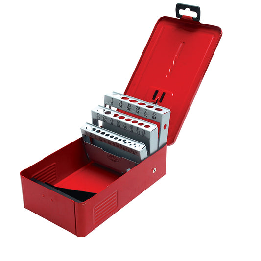 Caja metálica para brocas color rojo 5" x 4" x 3" Urrea