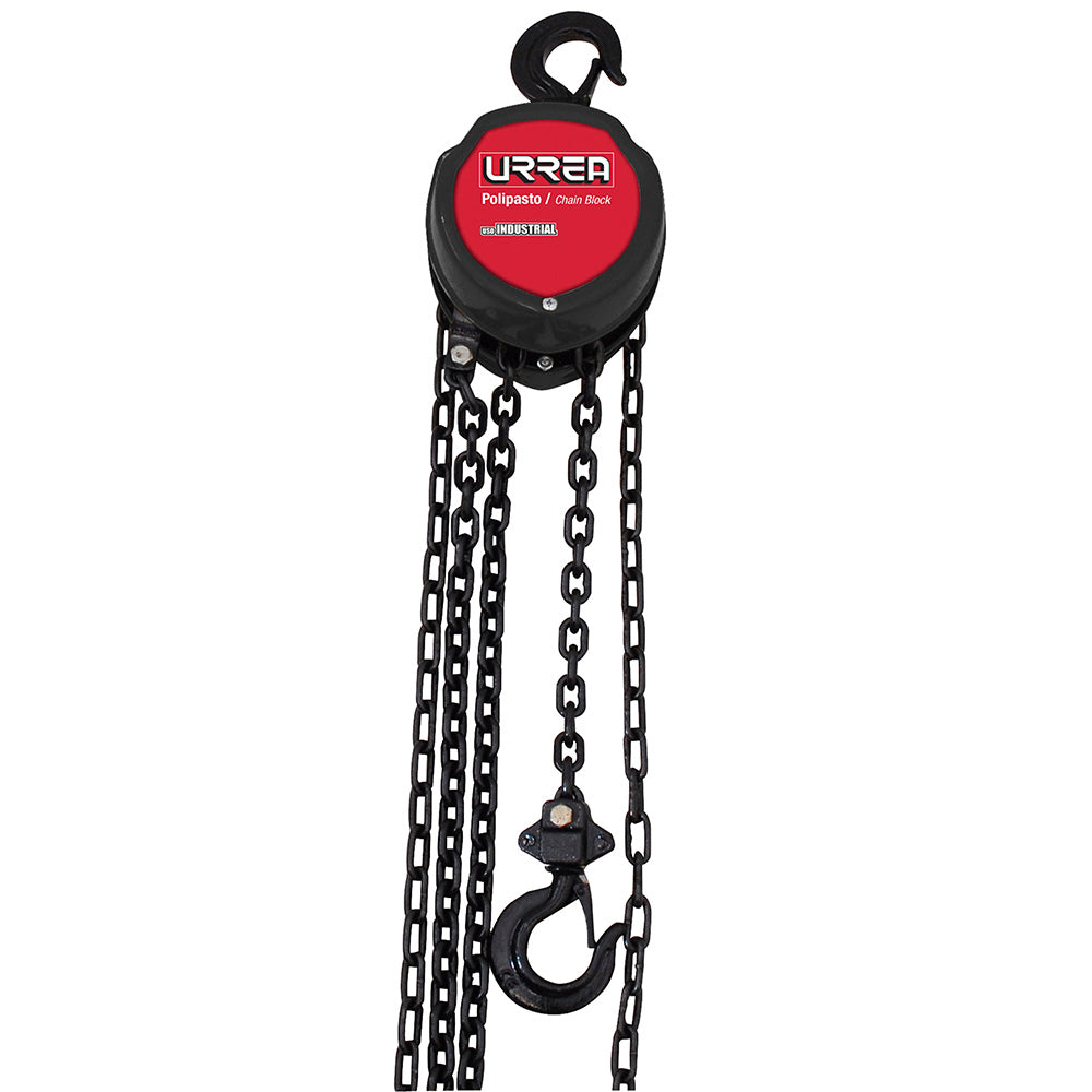 Polipasto manual 1 ramal, 0.5 ton, cadena 3 m Urrea