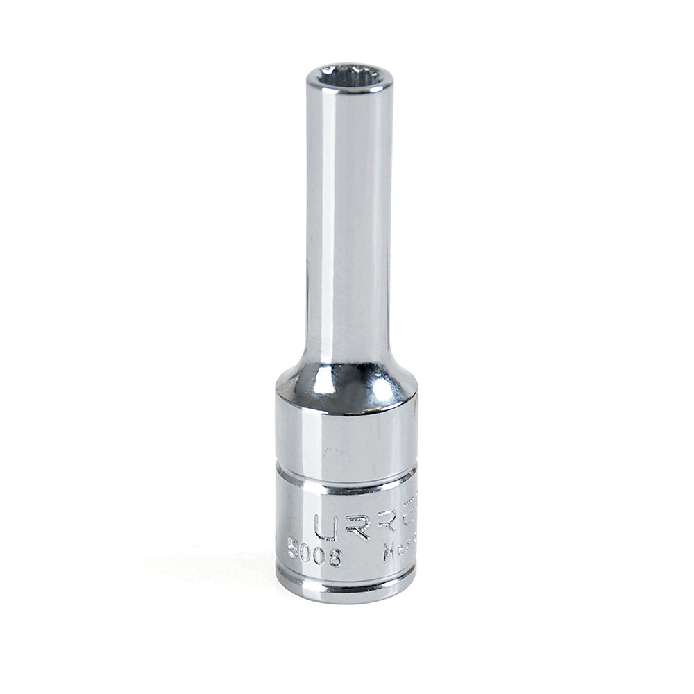 Dado largo cuadro de 3/8", 12 puntas, en pulgadas, 1/4" Urrea