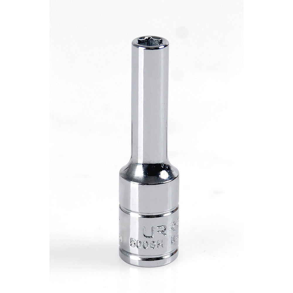 Dado largo cuadro de 3/8", 6 puntas, en pulgadas, 1/4" Urrea