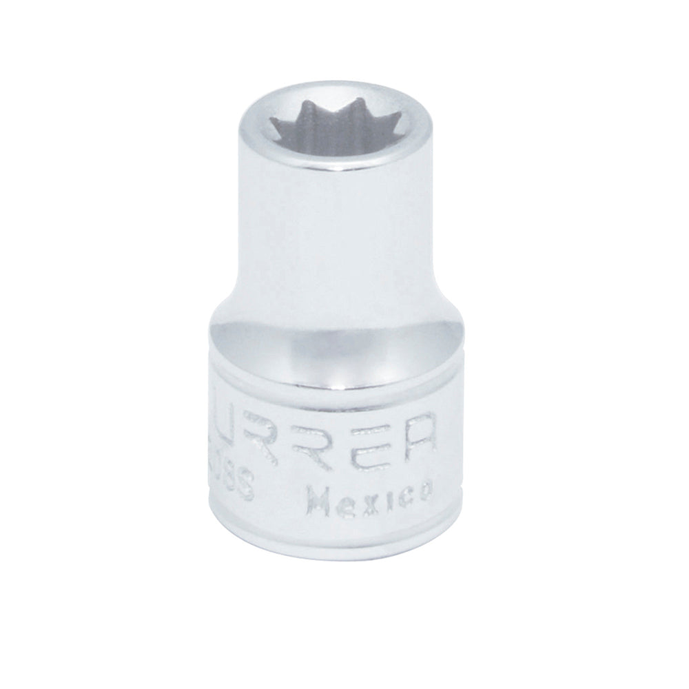 Dado cuadro de 3/8", 8 puntas, en pulgadas, 1/4" Urrea