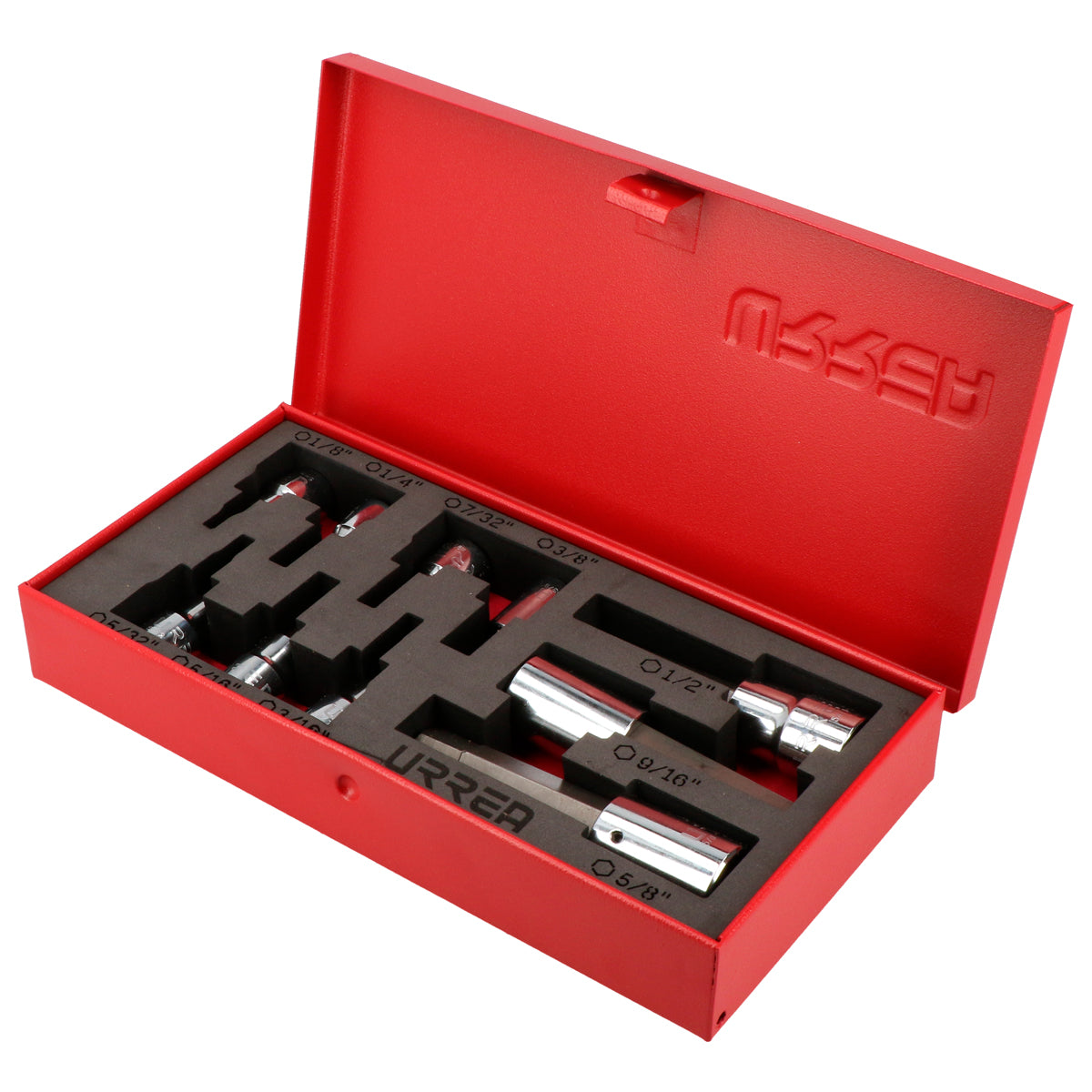 Juego de dados con punta hexagonal en pulgadas cuadro de 3/8" y 1/2", 11 piezas Urrea