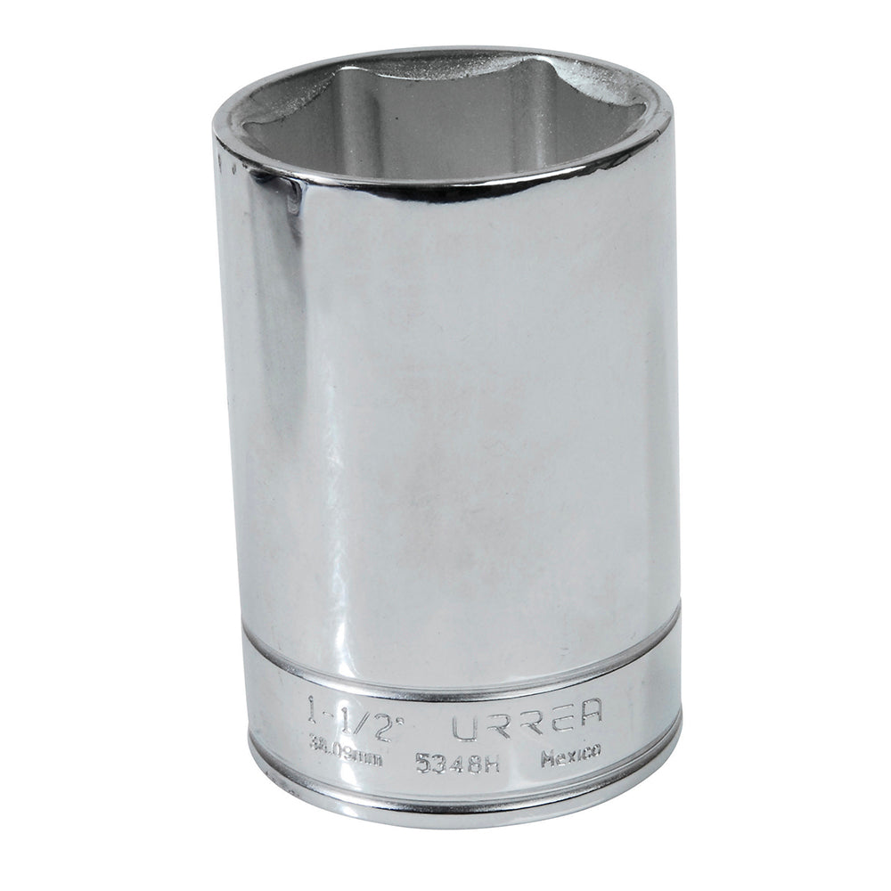 Dado largo cuadro de 1/2", 6 puntas, en pulgadas, 1-1/2" Urrea