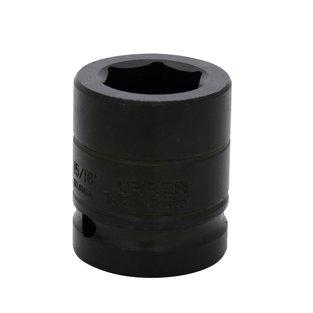 Dado de impacto cuadro de 3/4", 6 puntas, en pulgadas, 15/16" Urrea