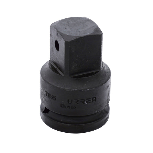 Adaptador con barreno pasado para dado de impacto cuadro de 3/4" hembra a 1" macho Urrea