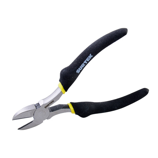 Pinza para electricista con mango rubber grip de 6" corte diagonal Surtek