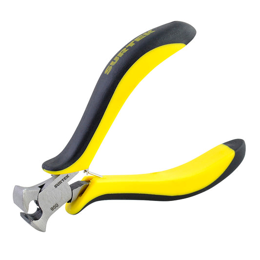 Mini pinza para electrónica con mango bimaterial de 4-1/16" corte transversal Surtek