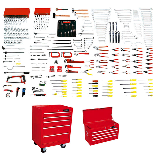 Juego maestro industrial combinado 441 piezas, con gabinetes EX27M5, EX27S6 Urrea