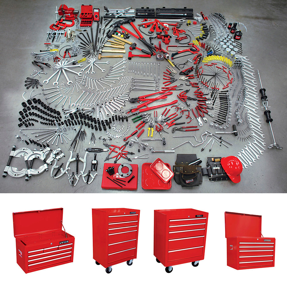 Juego maestro industrial combinado 937 piezas, con gabinetes EX27M5, EX27M6, EX27S6 Urrea
