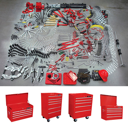 Juego maestro industrial combinado 937 piezas, con gabinetes EX27M5, EX27M6, EX27S6 Urrea