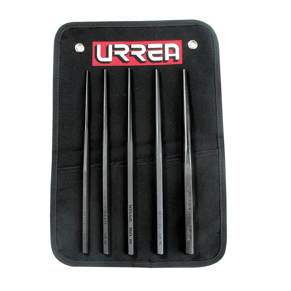 Juego de punzones guía botador largos,  5 piezas Urrea