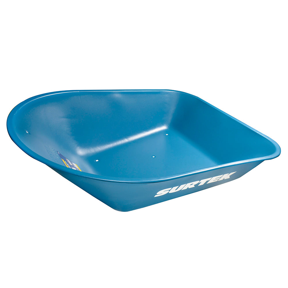 Concha de acero para carretilla herraje tipo americano 5 Ft3, azul Surtek