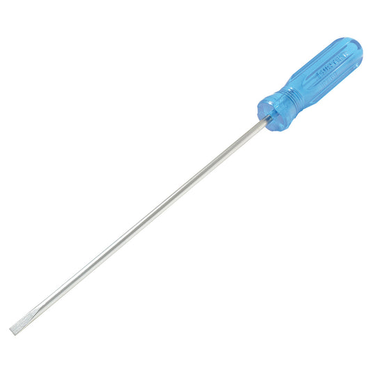 Destornillador con mango azul, punta cabinet barra redonda 1/8" x 6" Surtek