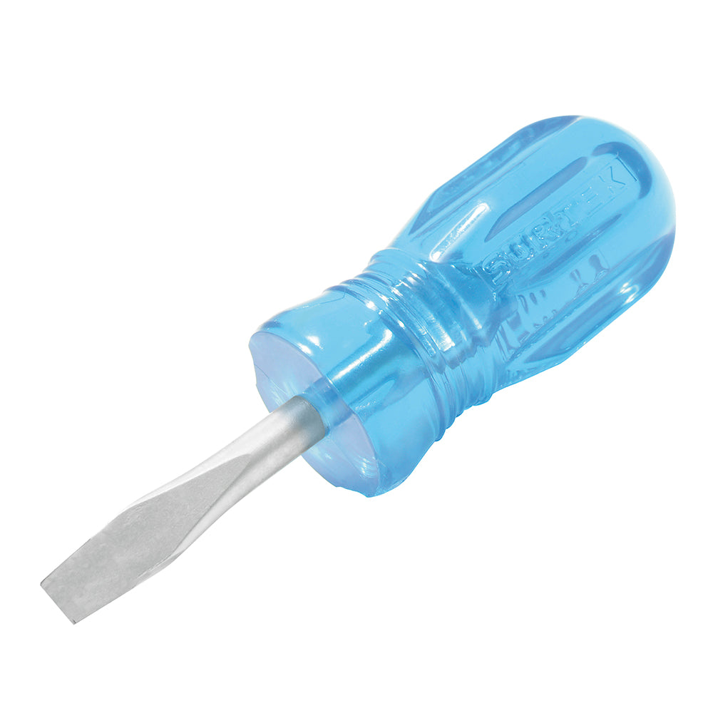 Destornillador con mango azul, tipo trompo punta plana 1/4" x 1-1/2" Surtek