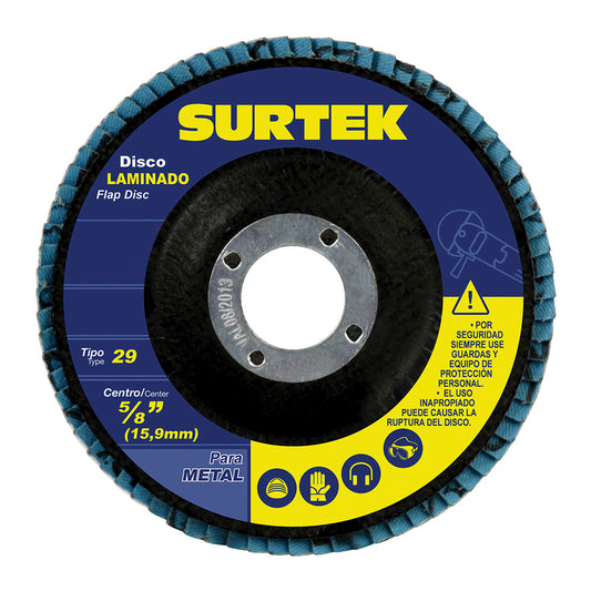 Disco laminado tipo 29 grano 60, 7" Surtek