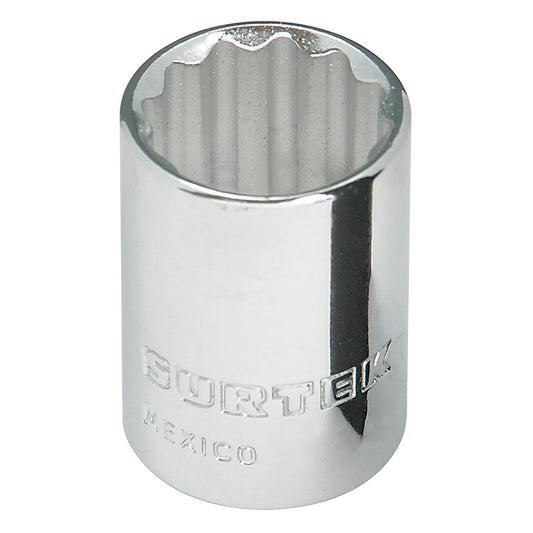 Dado cuadro de 3/8", 12 puntas, en pulgadas, 1/2" Surtek