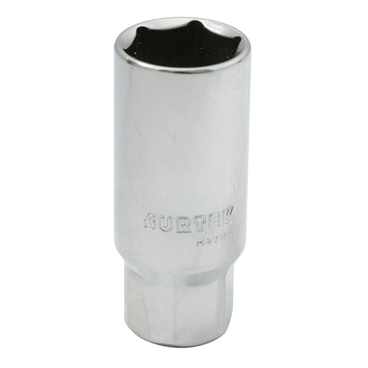 Dado para bujía con neopreno en pulgadas, cuadro 3/8", 6 puntas, 5/8" Surtek