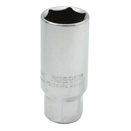 Dado para bujía con neopreno en pulgadas, cuadro 3/8", 6 puntas, 13/16" Surtek