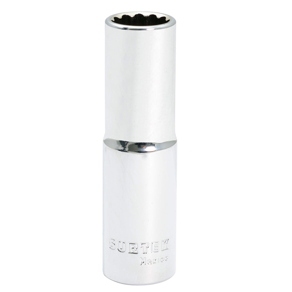 Dado largo cuadro de 1/2", 12 puntas, en pulgadas, 1/2" Surtek
