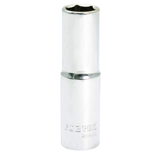 Dado largo cuadro de 1/2", 6 puntas, en pulgadas, 9/16" Surtek