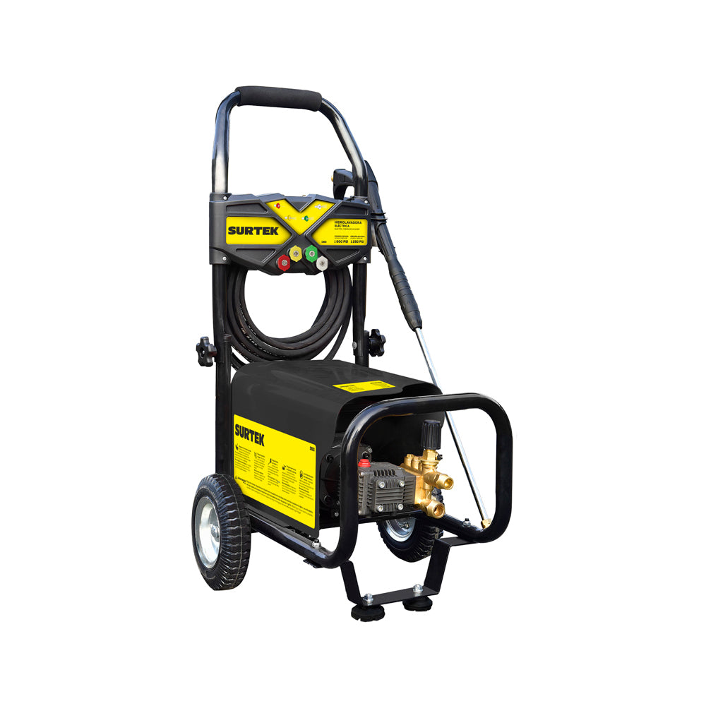 Hidrolavadora eléctrica 1400 W 127 V 1750 PSI, 5.5 Lt por minuto Surtek