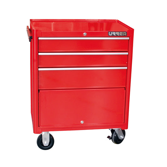 Gabinete móvil con 3 gavetas color rojo 27" serie I Urrea