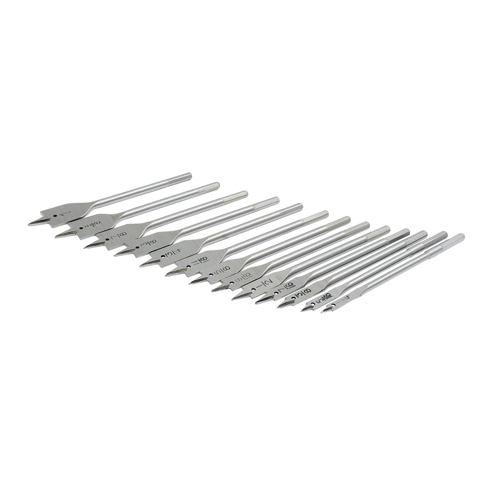 Juego  de 13 brocas para madera tipo manita plana zanco hexagonal Surtek