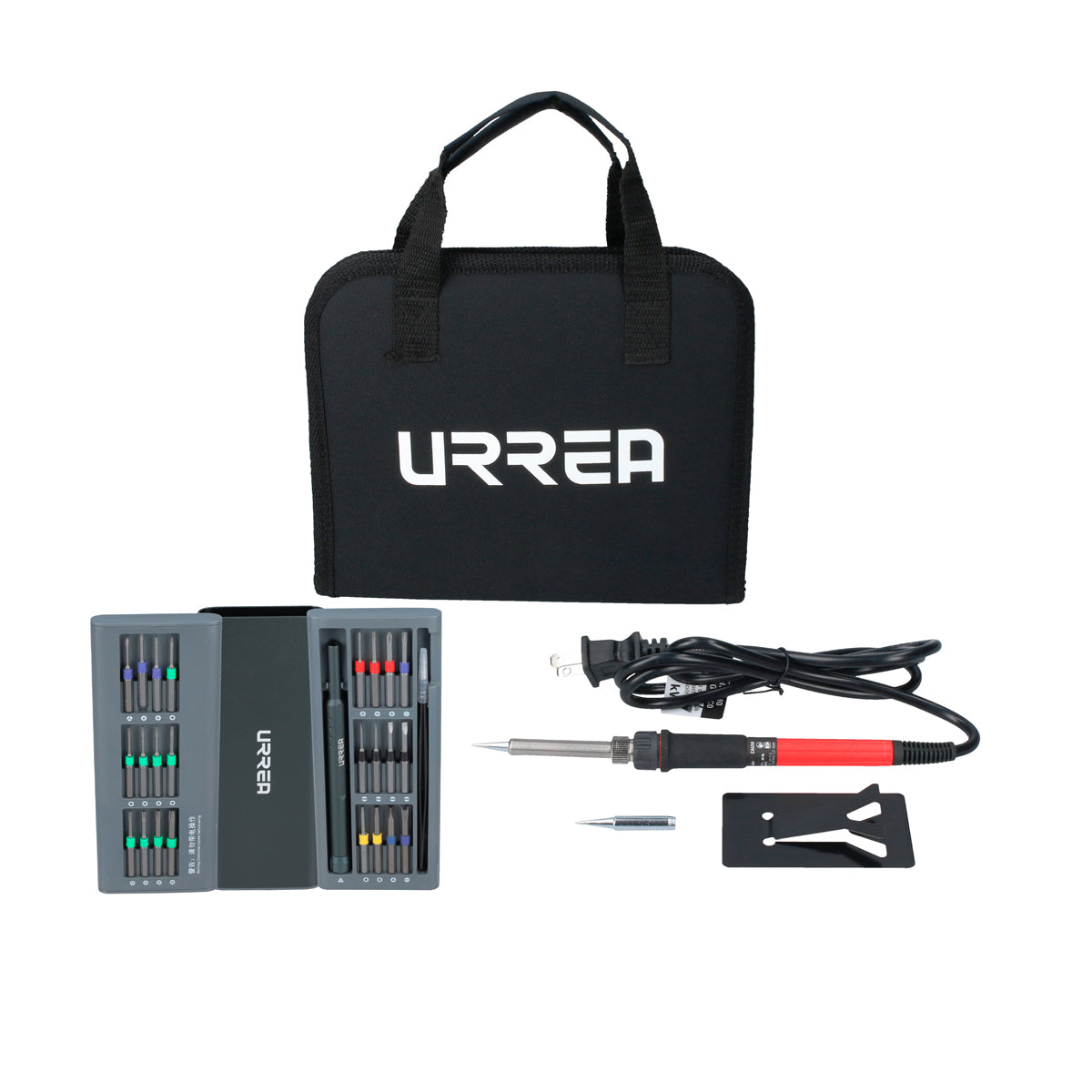 Juego combinado de herramienta para reparación eléctrica, 28 pz en estuche multiusos Urrea