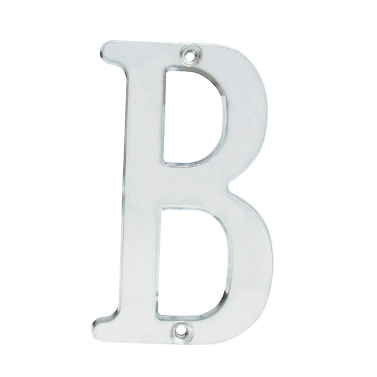Letra B slim 4" níquel satinado Lock