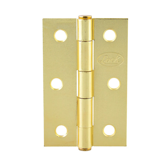 Bisagra alargada perno remachado de acero latón brillante 2.5" x 1.81" Lock