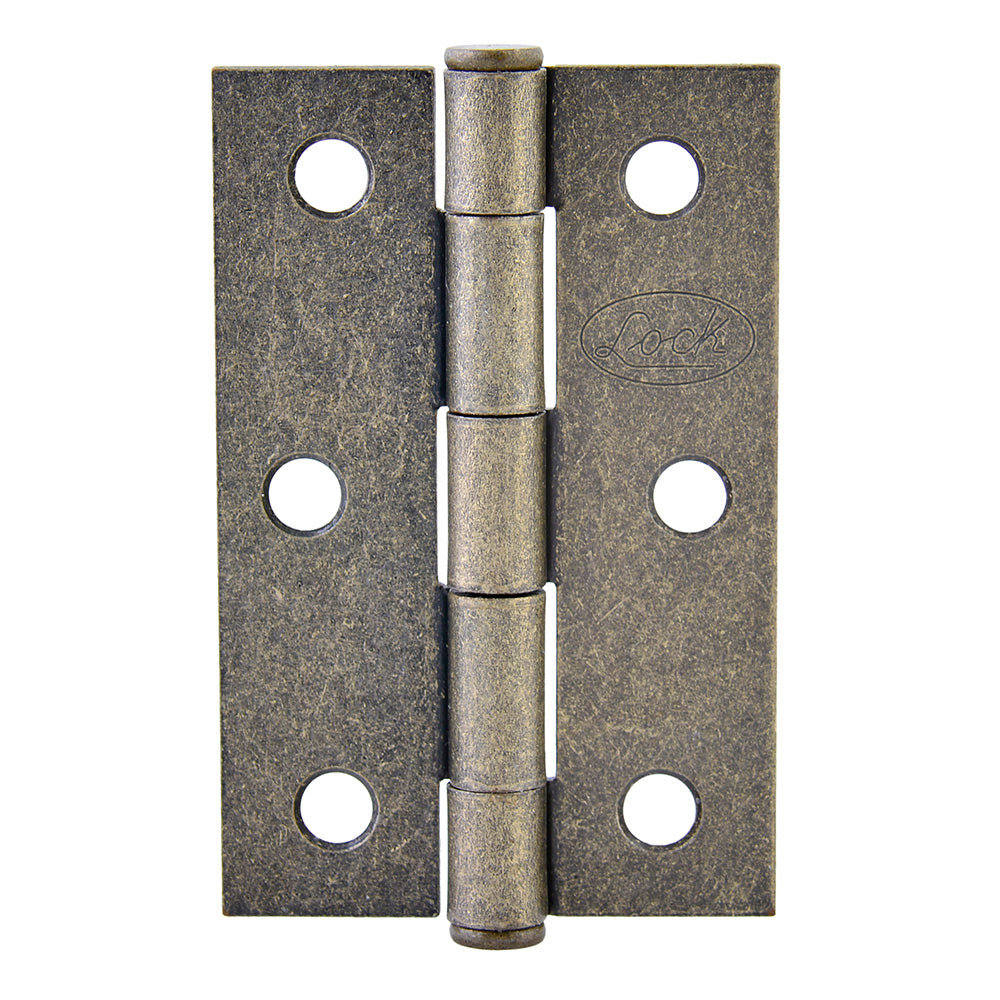 Bisagra alargada perno remachado de acero latón antiguo 4" x  2.87" Lock