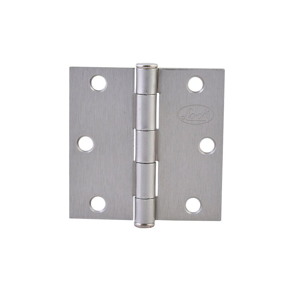 Bisagra cuadrada perno suelto de acero níquel satinado 3" x 3" Lock