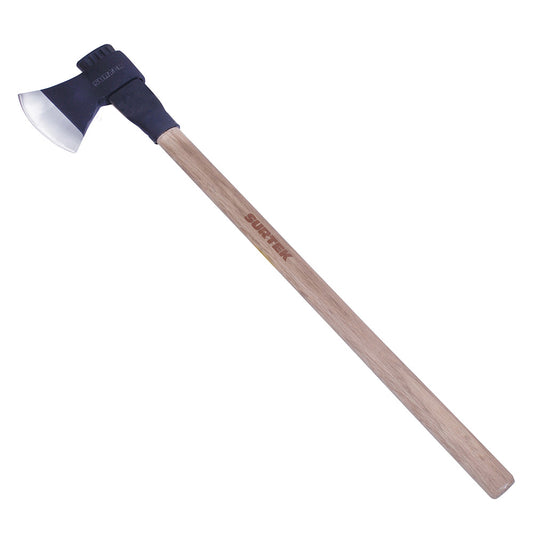 Hacha de labor entera con cabeza forjada en acero con mango de madera 36", 3 lb Surtek