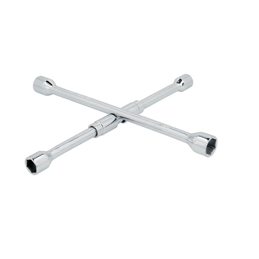 Llave de cruz cromada plegable 14" Surtek