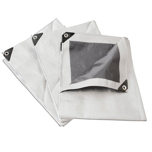 Lona de polietileno reforzada color blanco, 3 x 3 m Surtek