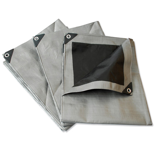Lona de polietileno reforzada color gris. 4 x 6 m Surtek