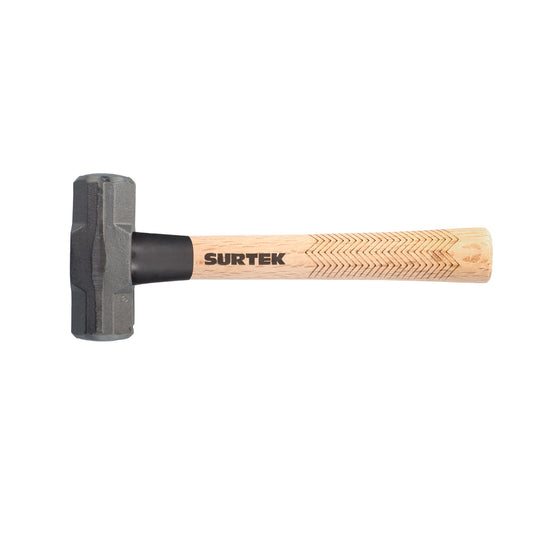 Marro octagonal cabeza forjada con mango corto de madera de 12", 4 lb Surtek